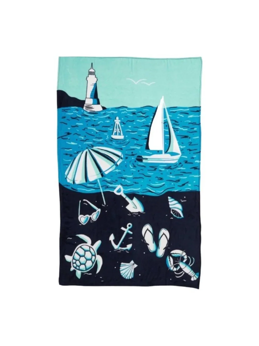 Vera Bradley Shore Enough Nautical Plush Throw Blanket